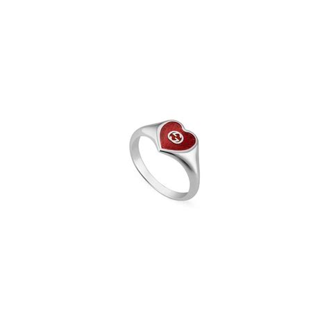 anello gucci cuore rosso|Gucci / Epilogue / anello con cuore / argento e smalto rosso.